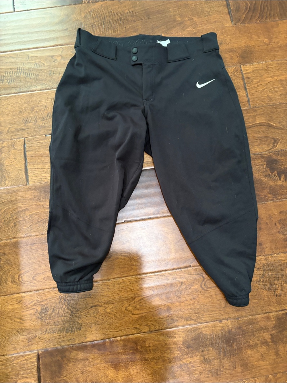 Nike Black Men's Jogger Pants with White Swoosh